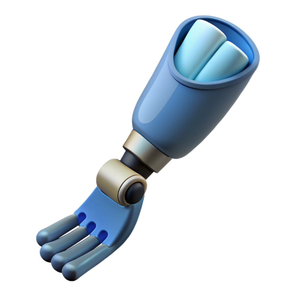 stunning coastal D printed prosthetic limb with Transparent Background handcrafted png