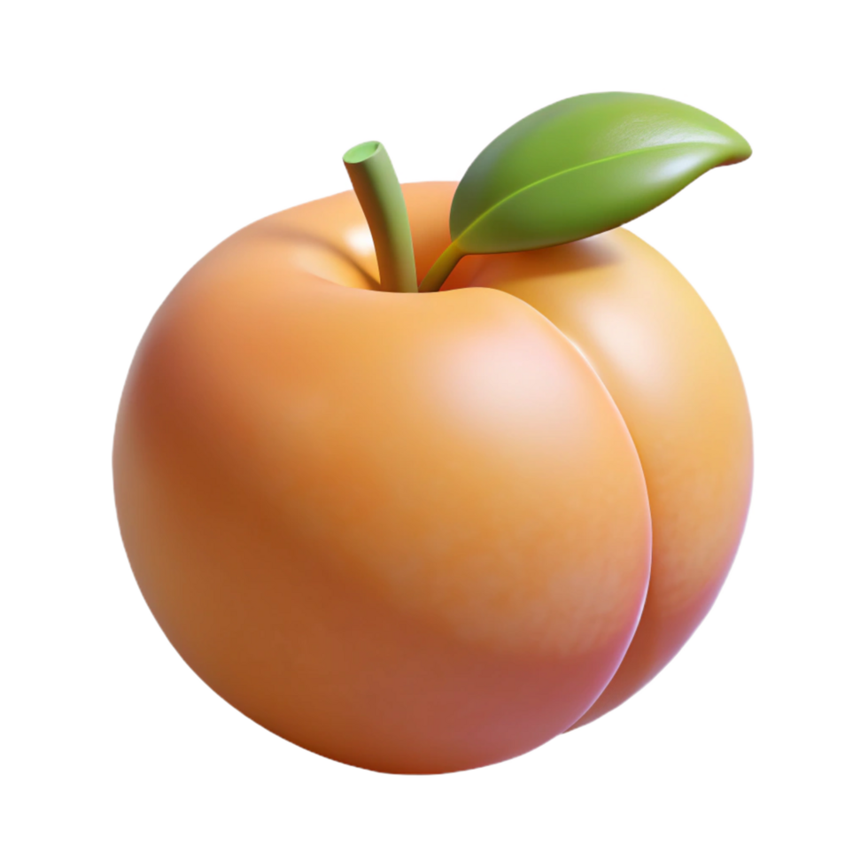 dazzling coastal A single ripe peach with Transparent Background exclusive png