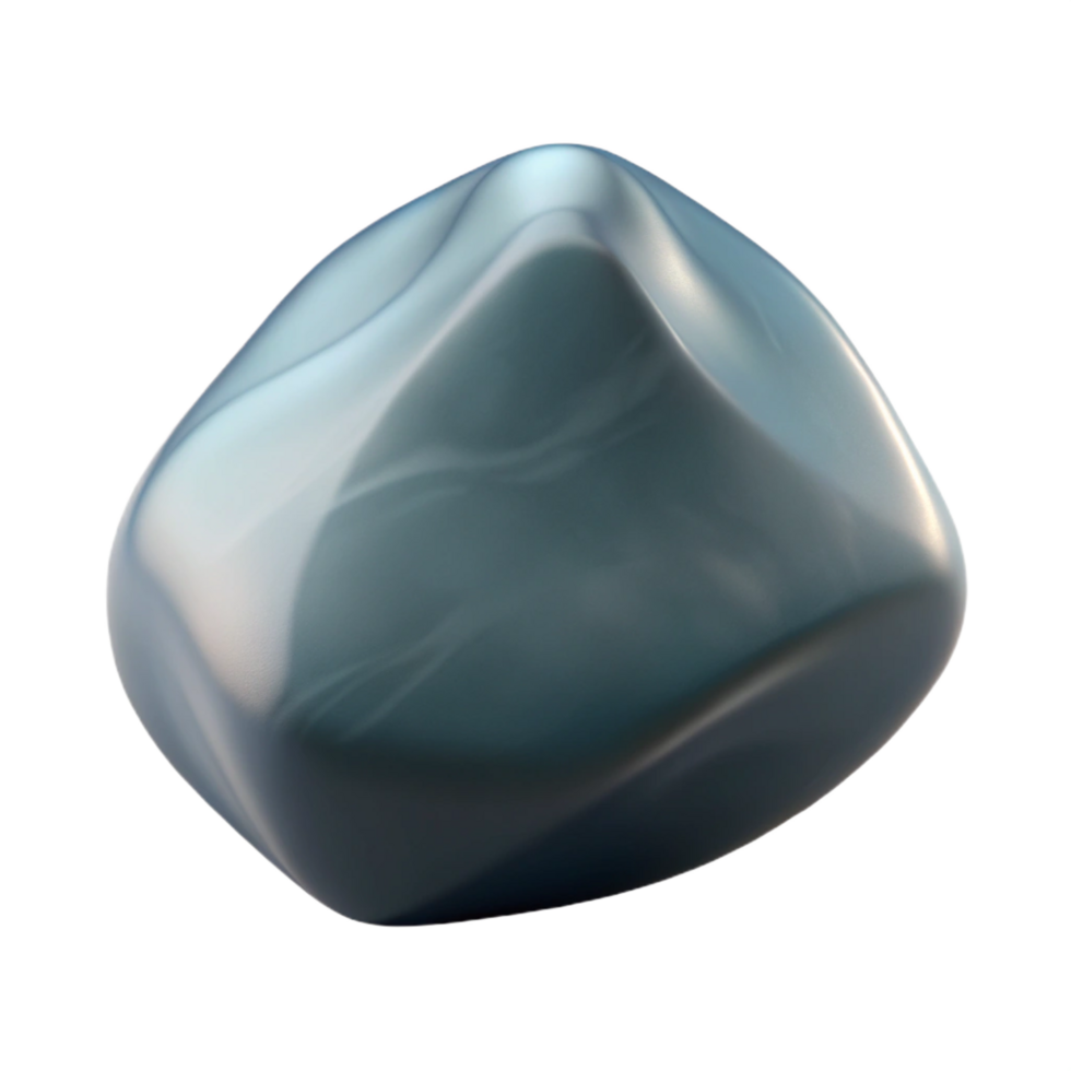 magnificent calm art deco Hyper-specific, concept art style render of a single polished river stone with Transparent Background masterfully captured png