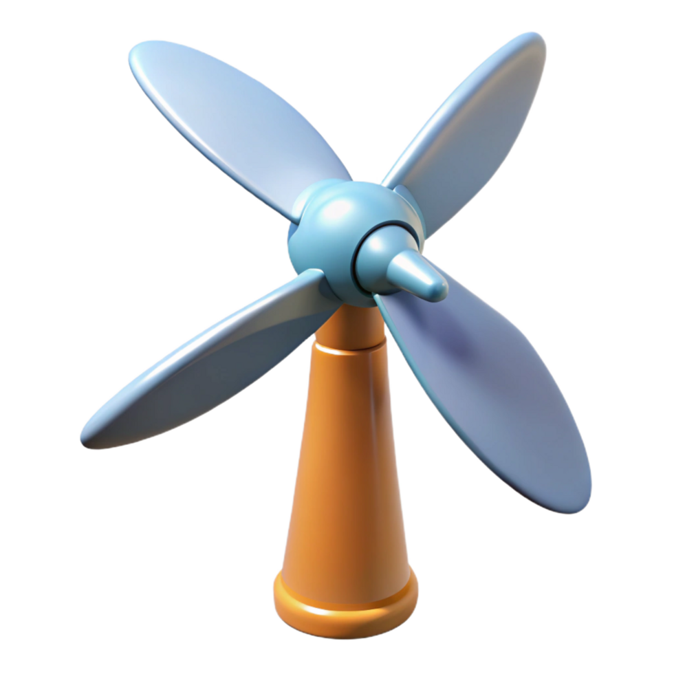 sought-after retro Wind turbine blade with Transparent Background sharp png