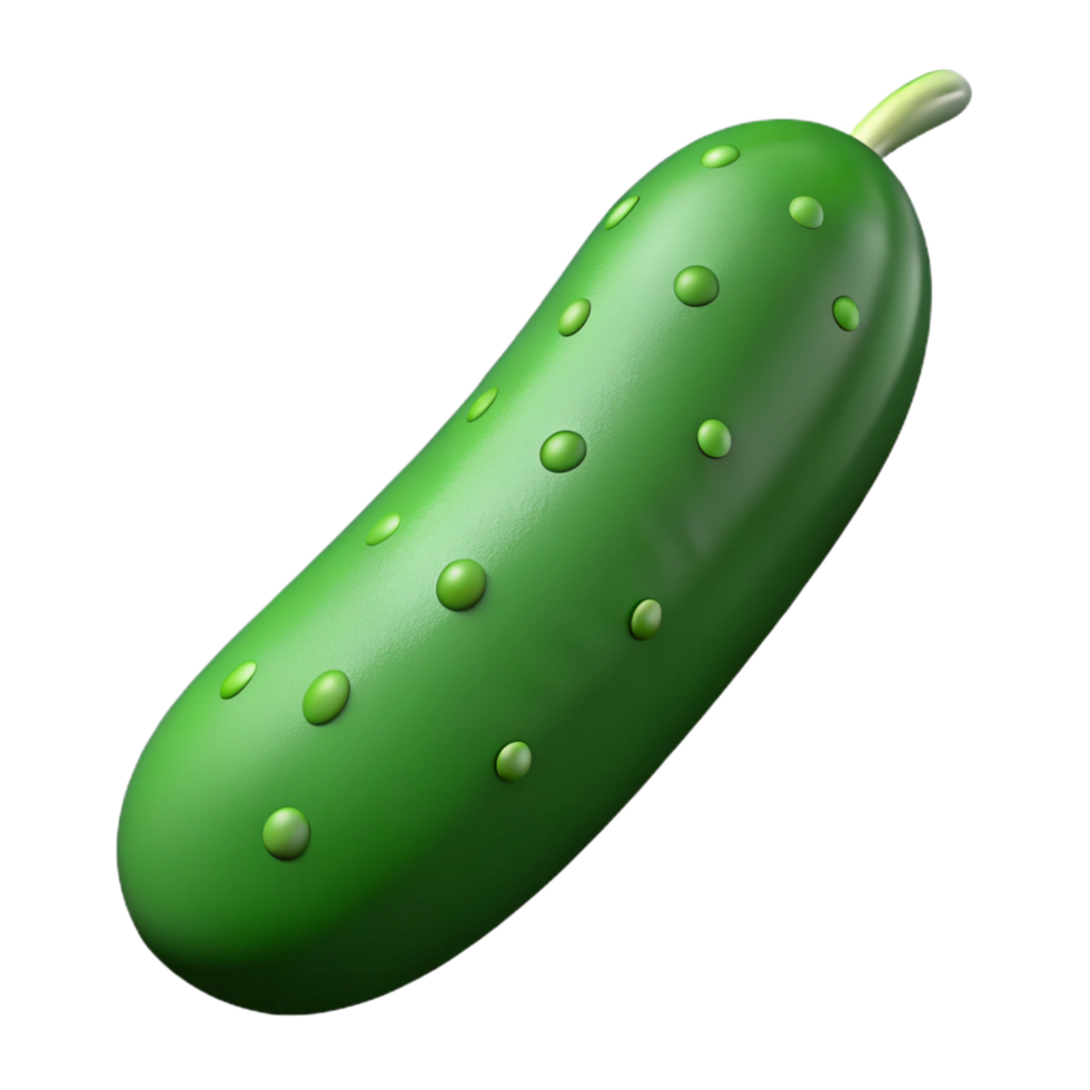 gorgeous notable Green cucumber with Transparent Background png