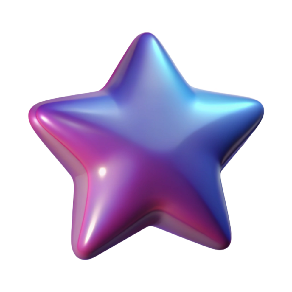 magnificent peaceful futuristic Star shape with Transparent Background expertly shot png