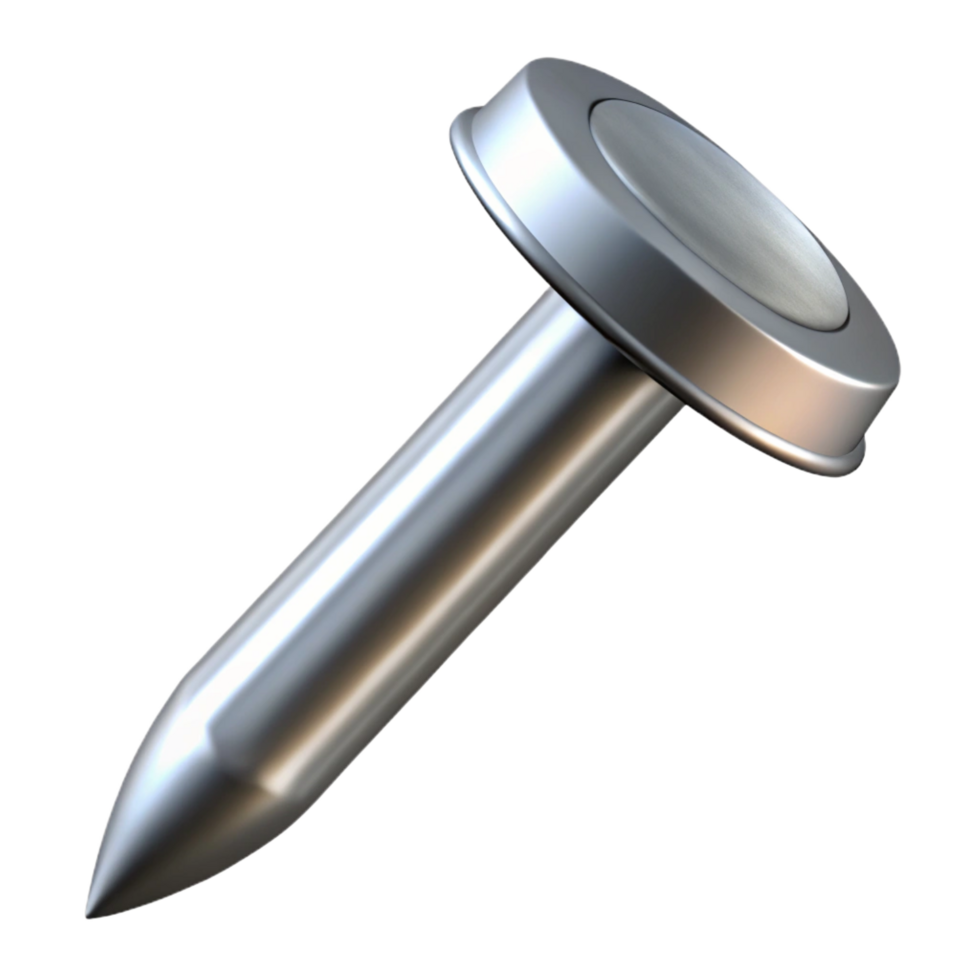 captivating joyful contemporary Nail galvanized with Transparent Background detailed png