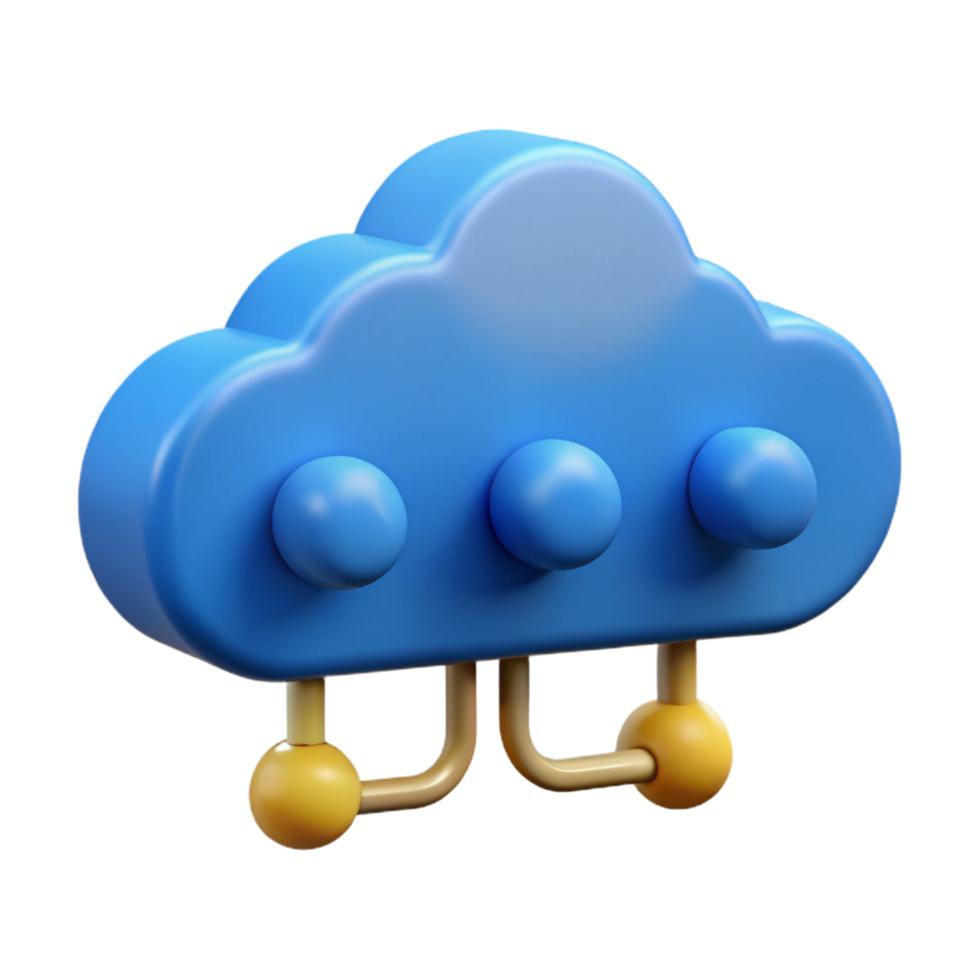 striking sought-after Cloud computing icon with Transparent Background png