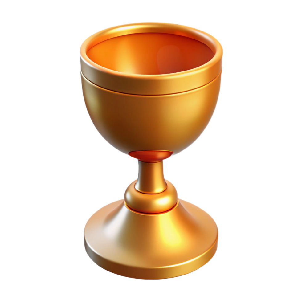 fascinating reflective nordic Holy Grail, chalice of legend, Christian mythology, with Transparent Background expertly shot png