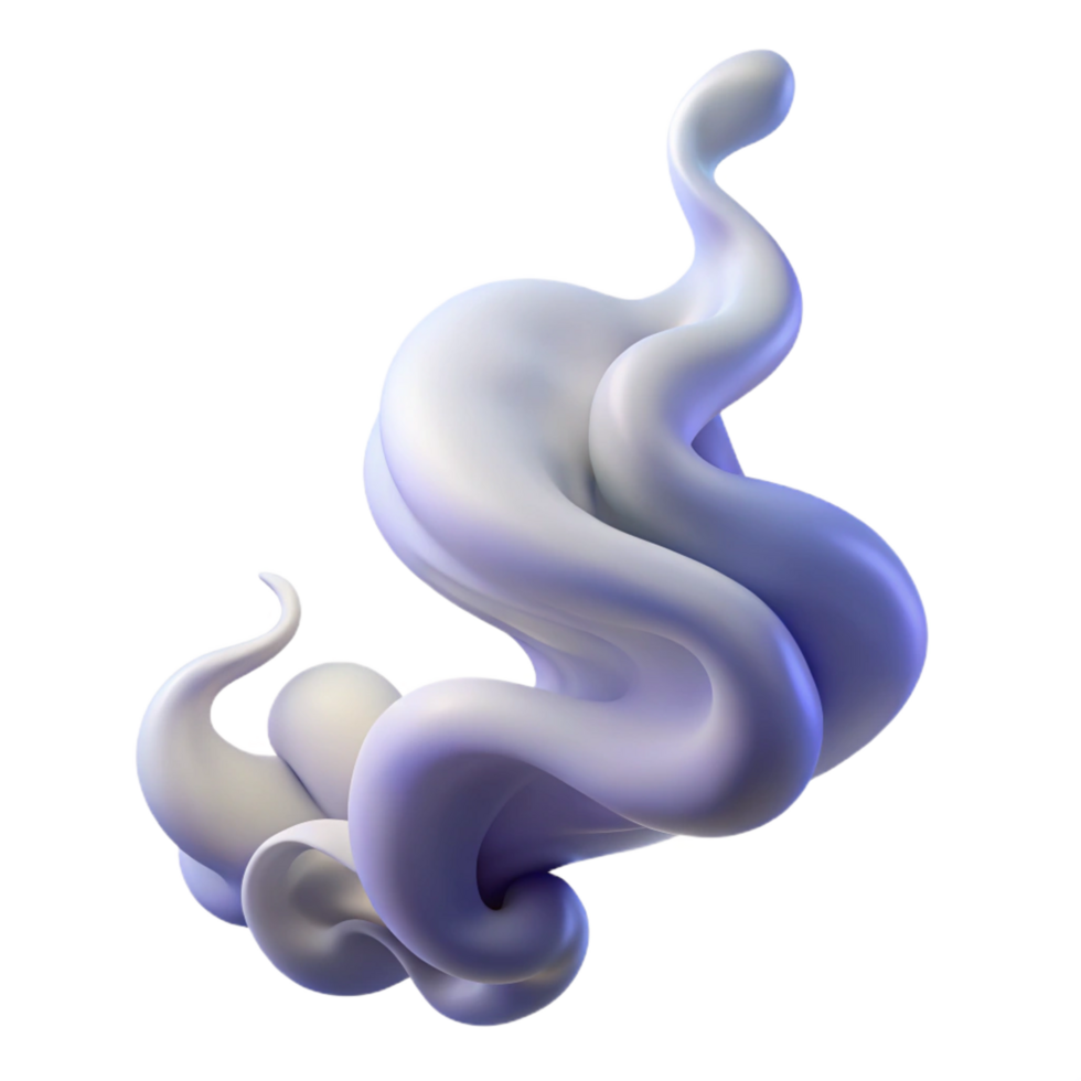iconic traditional A wisp of smoke, curling and ethereal with Transparent Background authentic png