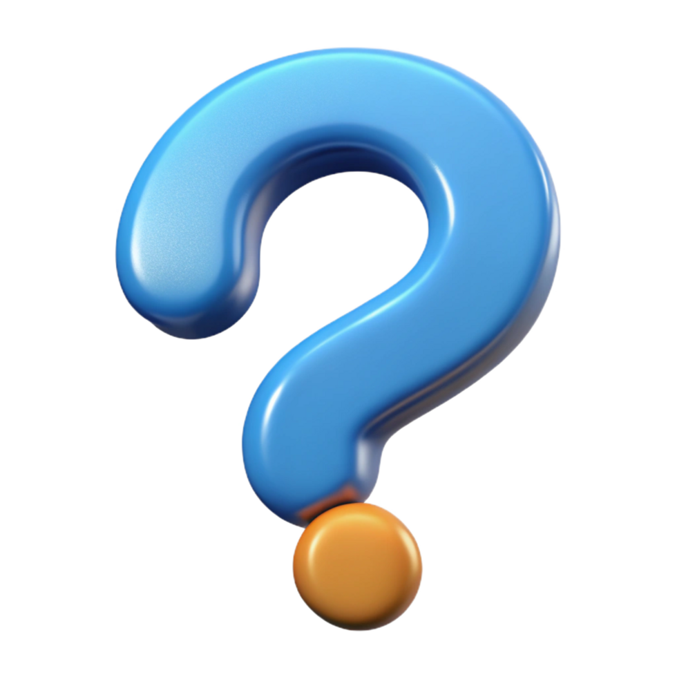 gorgeous victorian A single, stylized question mark icon with Transparent Background 4K png