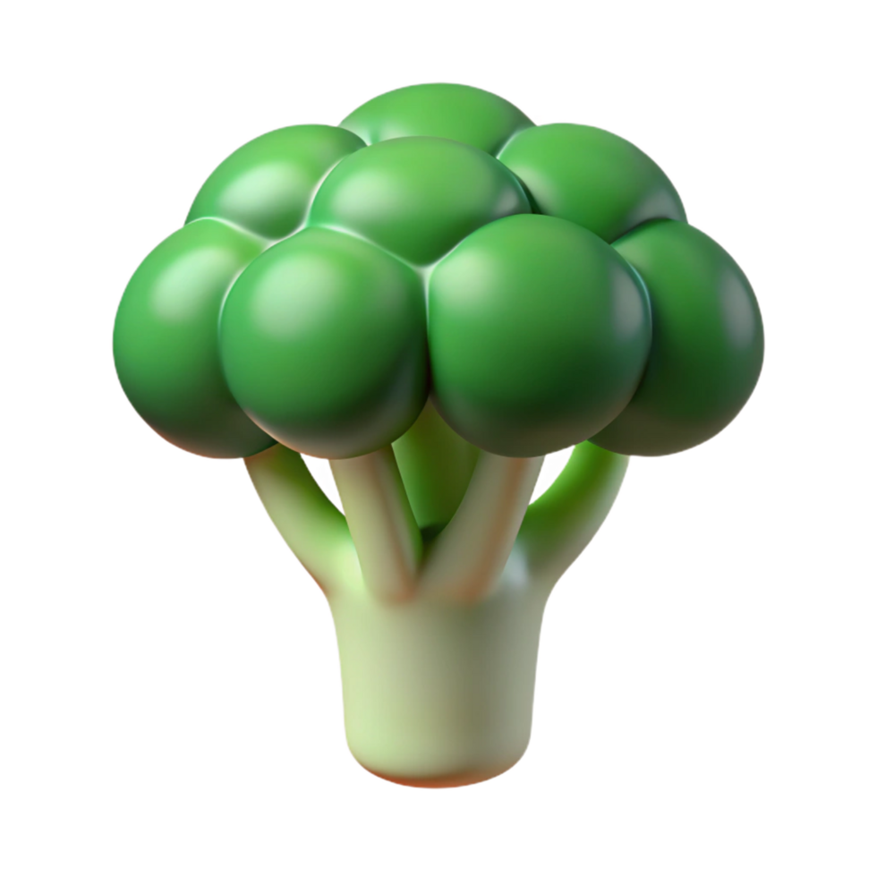 sumptuous creative Broccoli floret with Transparent Background 8K png