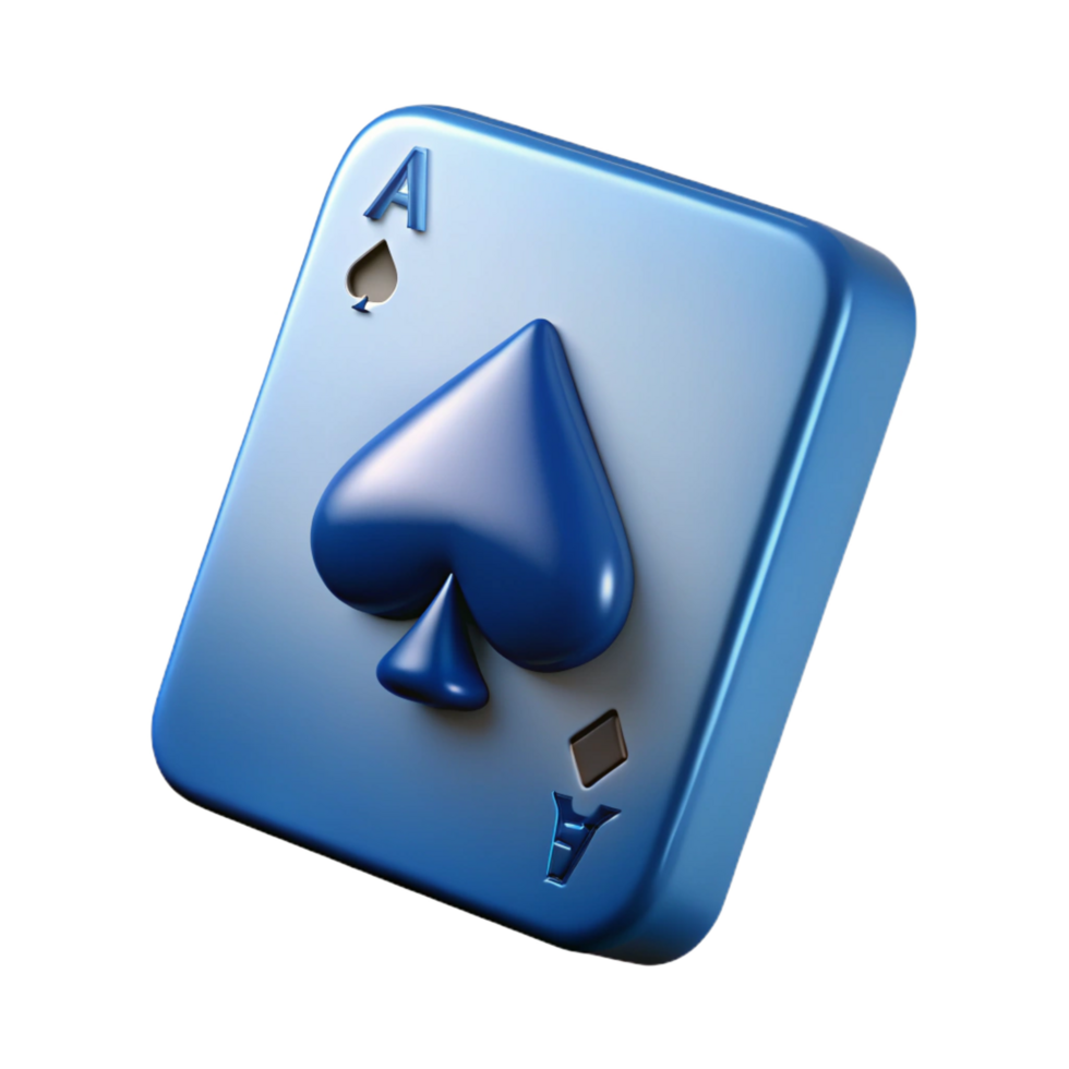 inspired artistic A single playing card, Ace of Spades with Transparent Background authentic png