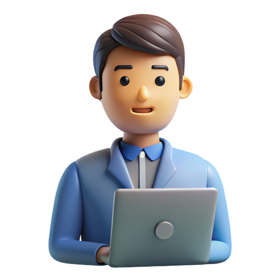immaculate tranquil contemporary Concentrated software developer, with Transparent Background fine detail png