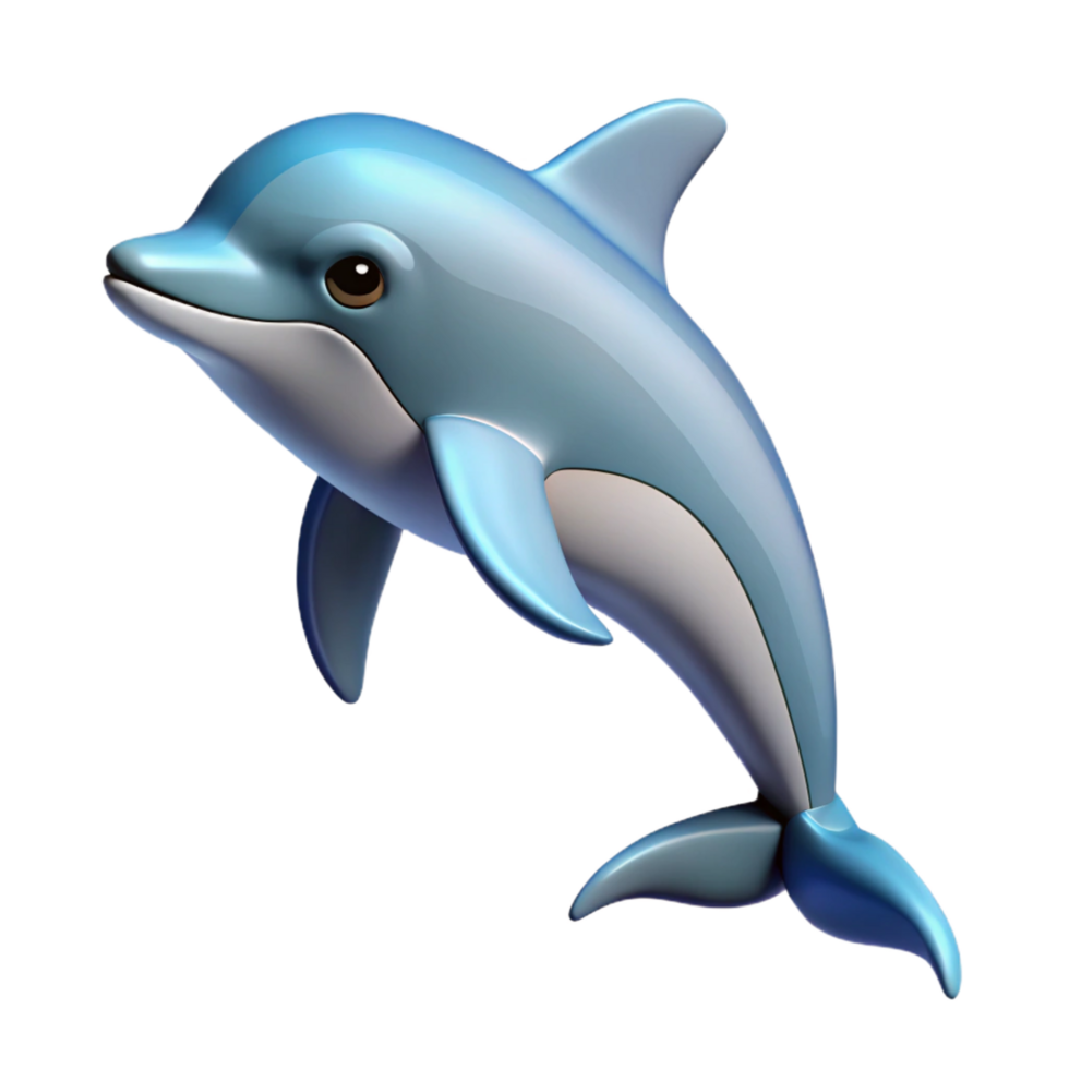 glorious notable Photorealistic isolated cutout of a swimming dolphin, full body, leaping, with Transparent Background png