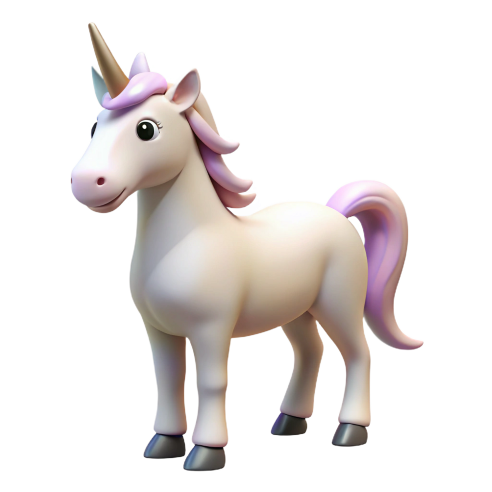 ethereal mesmerizing Unicorn, single-horned horse, pure white coat, with Transparent Background crisp png