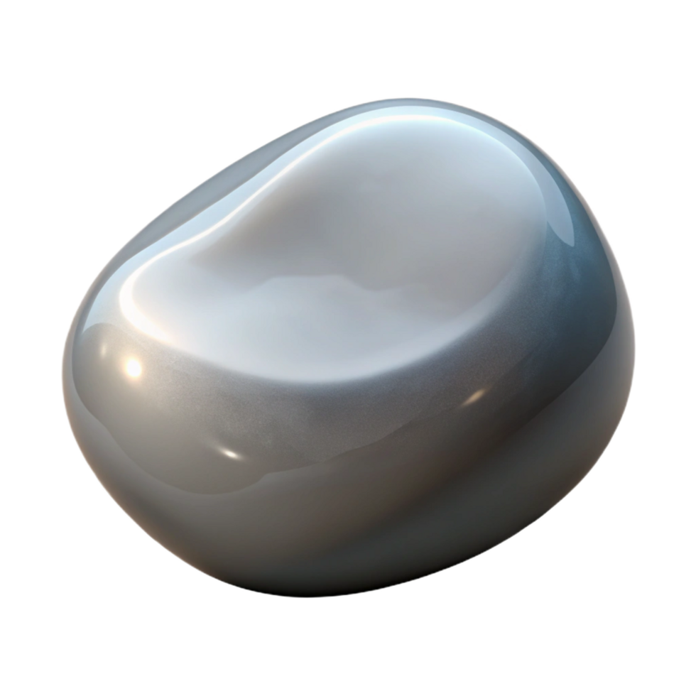 playful spectacular Hyper-specific, concept art style render of a single polished river stone with Transparent Background precision png