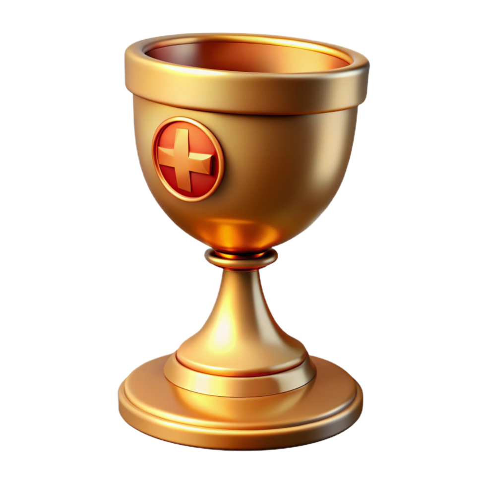 majestic bold traditional Holy Grail, chalice of legend, Christian mythology, with Transparent Background premium png