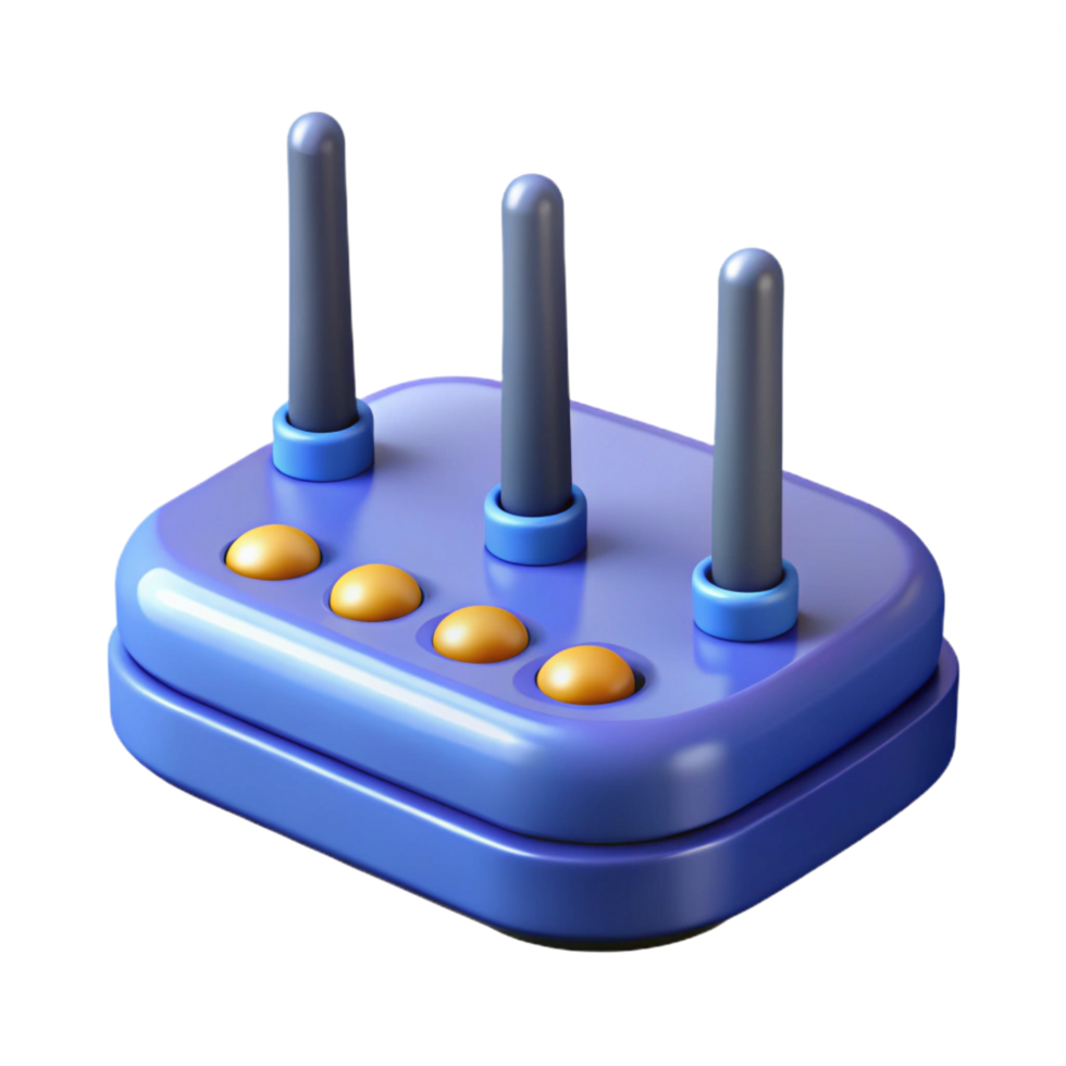 memorable classic Network router with multiple antennas with Transparent Background 4K png