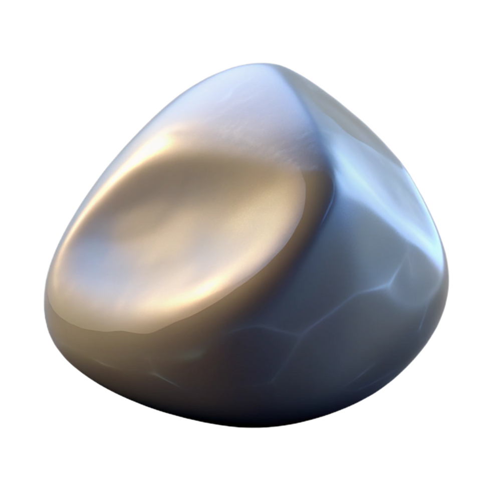 sumptuous avant-garde Hyper-specific, concept art style render of a single polished river stone with Transparent Background authentic png