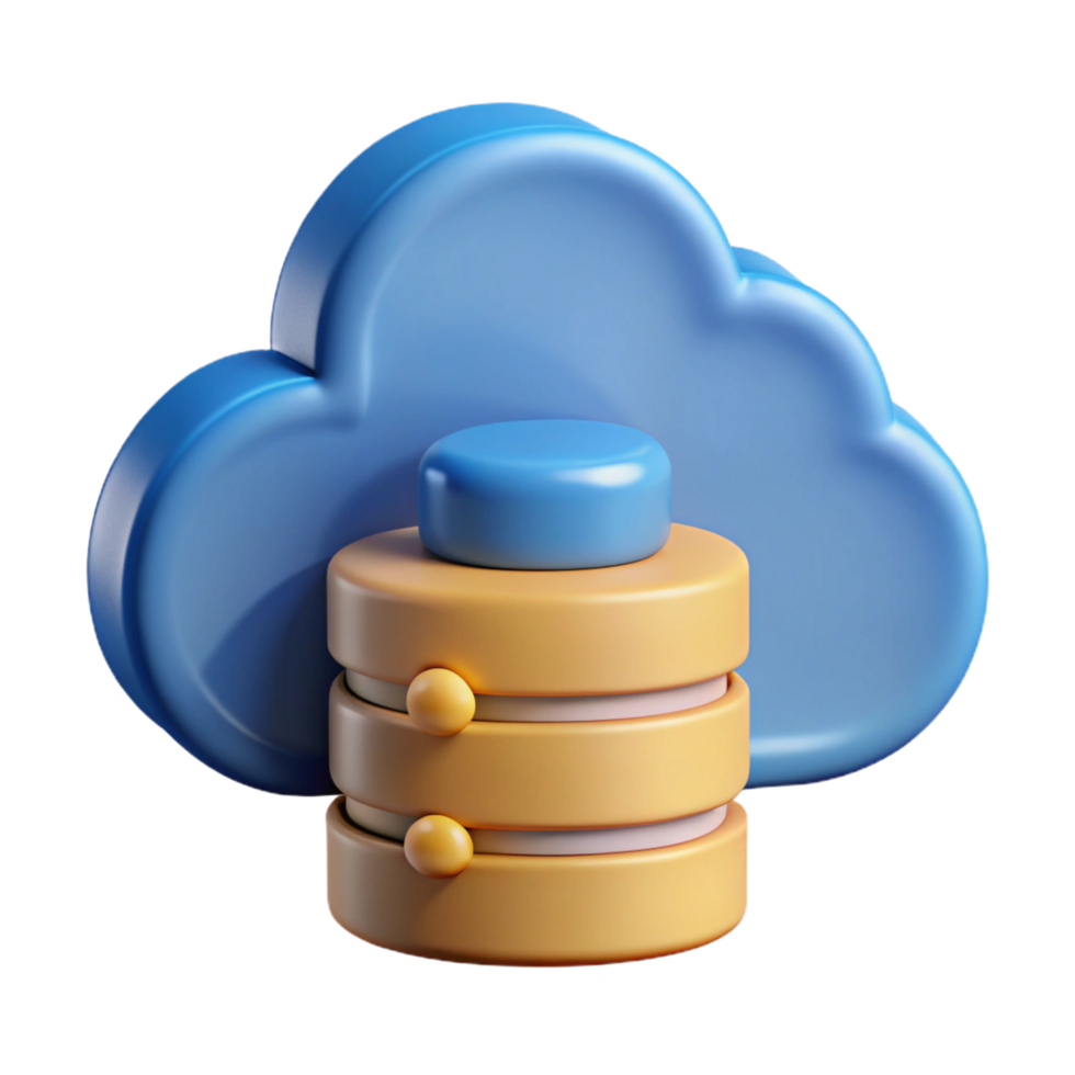 timeless coastal Cloud computing data storage icon with Transparent Background museum quality png