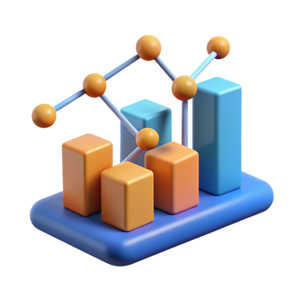memorable nordic Data science visualization graph with Transparent Background studio quality png