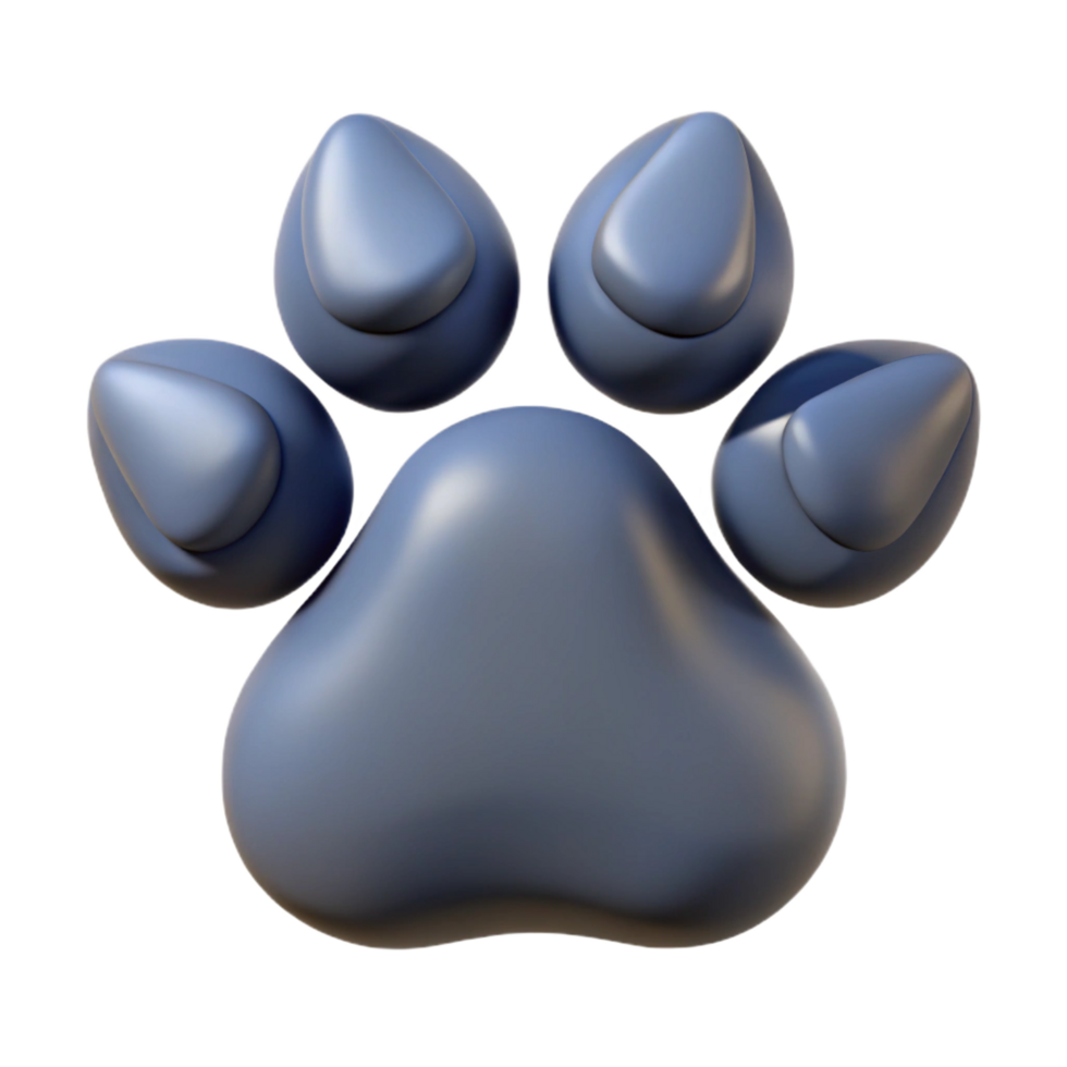 magnificent classic Ultra-detailed professional render of an isolated cutout single wolf Canis lupus paw print, with Transparent Background 8K png