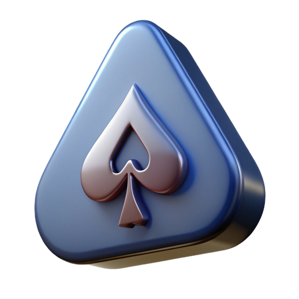 radiant urban A single, stylized playing card Ace of Spades, with Transparent Background 8K png