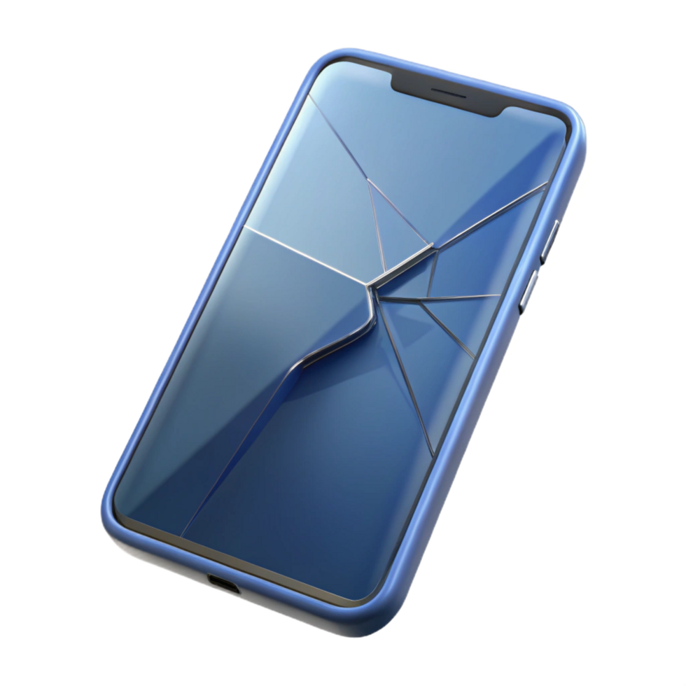 majestic gothic Broken smartphone screen with Transparent Background premium png