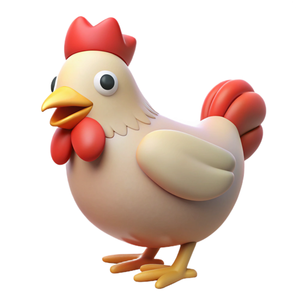 pristine distinctive A chicken with Transparent Background png