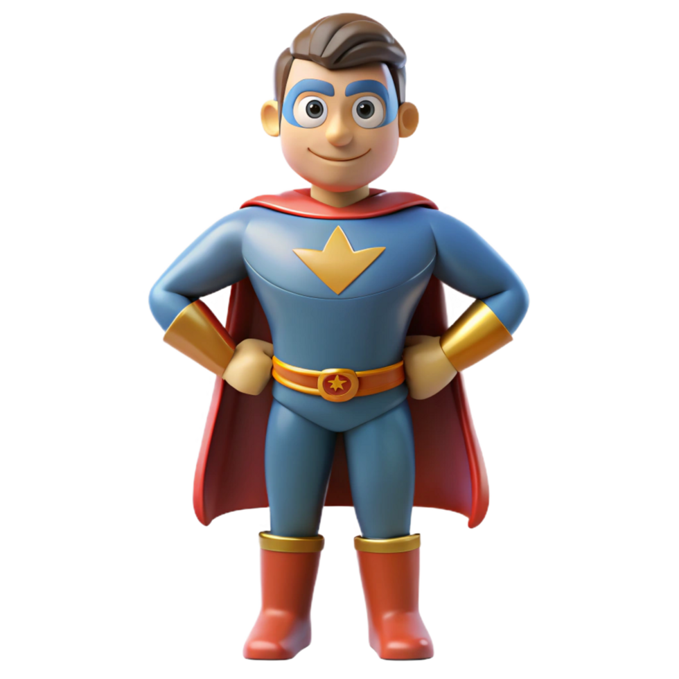 hypnotic impressionist Superhero in costume with Transparent Background luxury png