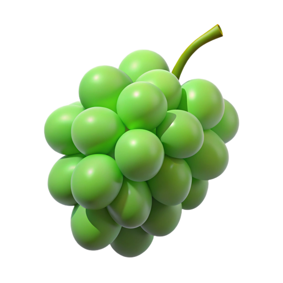 rare classic Single green grape with Transparent Background sharp png