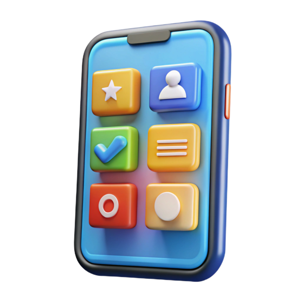 distinguished victorian A smartphone displaying a social media app with Transparent Background studio quality png