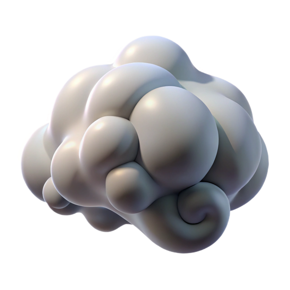 impressive dynamic geometric Concept art style, isolated cutout of a single, abstract, swirling cloud of smoke with Transparent Background 8K png