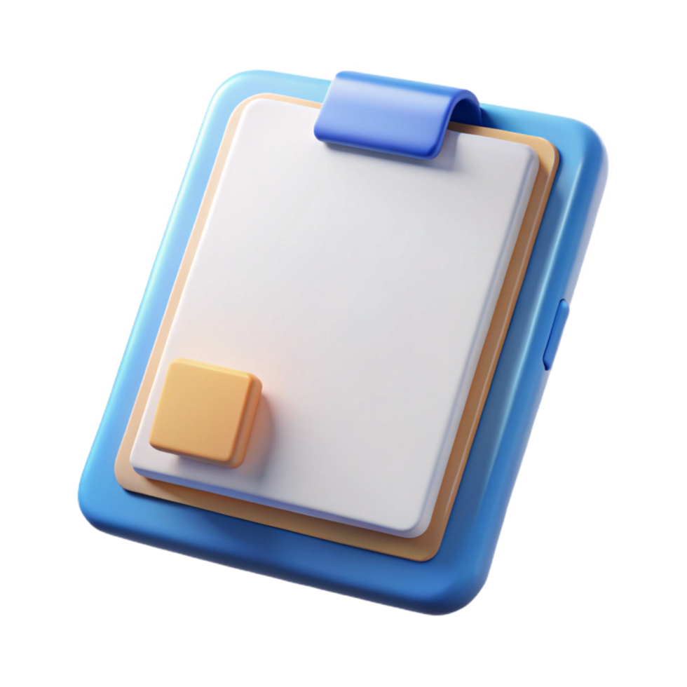 mesmerizing rare Tablet showing a blank notepad app with Transparent Background png