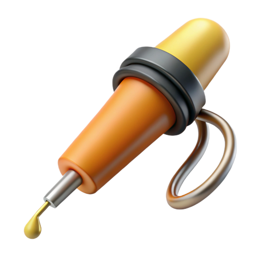 majestic impressionist A soldering iron with melting solder with Transparent Background handcrafted png