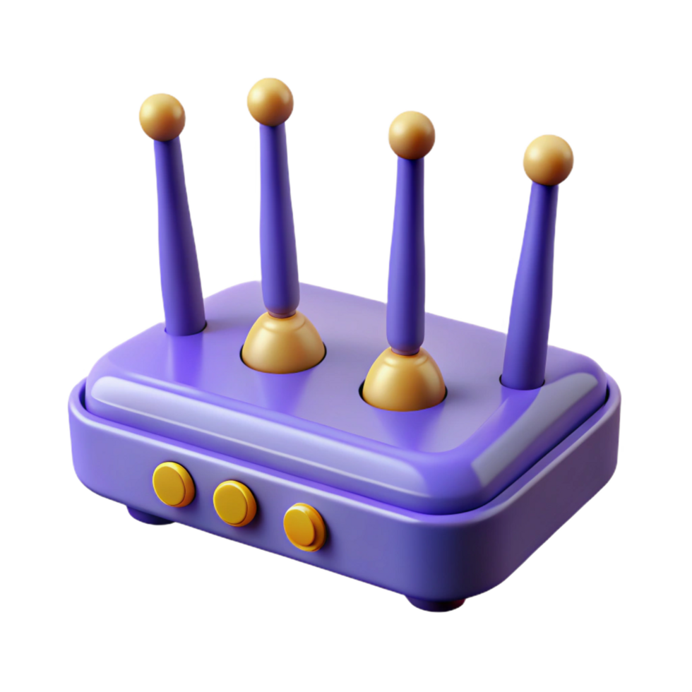 harmonious beautiful Network router with multiple antennas with Transparent Background exclusive png