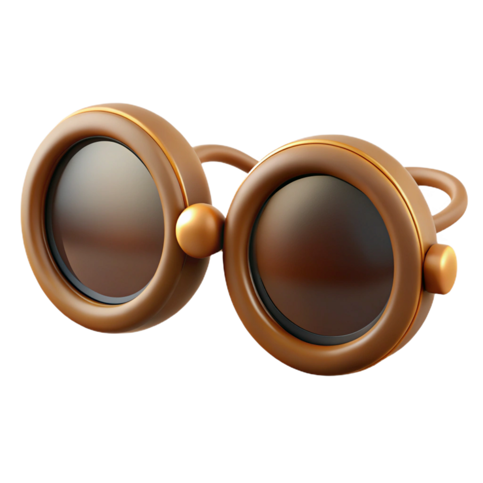 magnificent standout Isolated cutout, ultra-detailed, hyper-specific, concept art style, vintage spectacles with round lenses with Transparent Background png