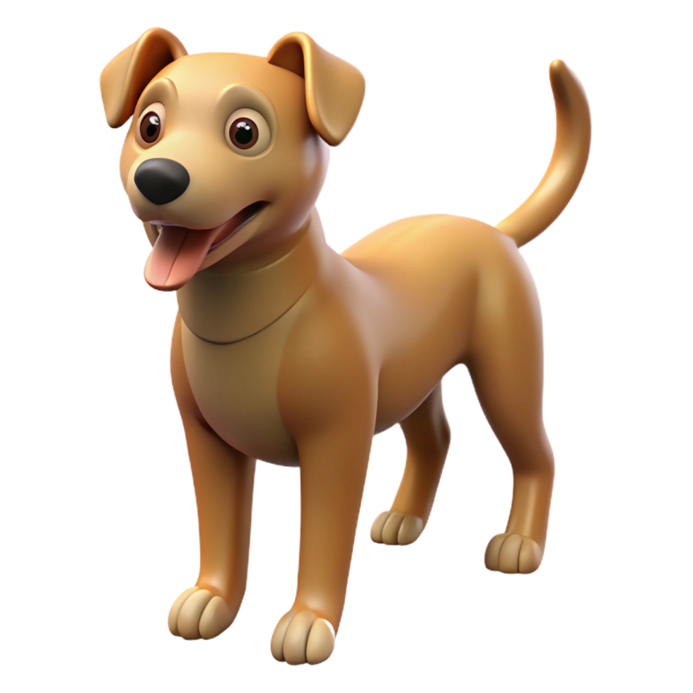timeless contemporary Dog with wagging tail with Transparent Background exclusive png