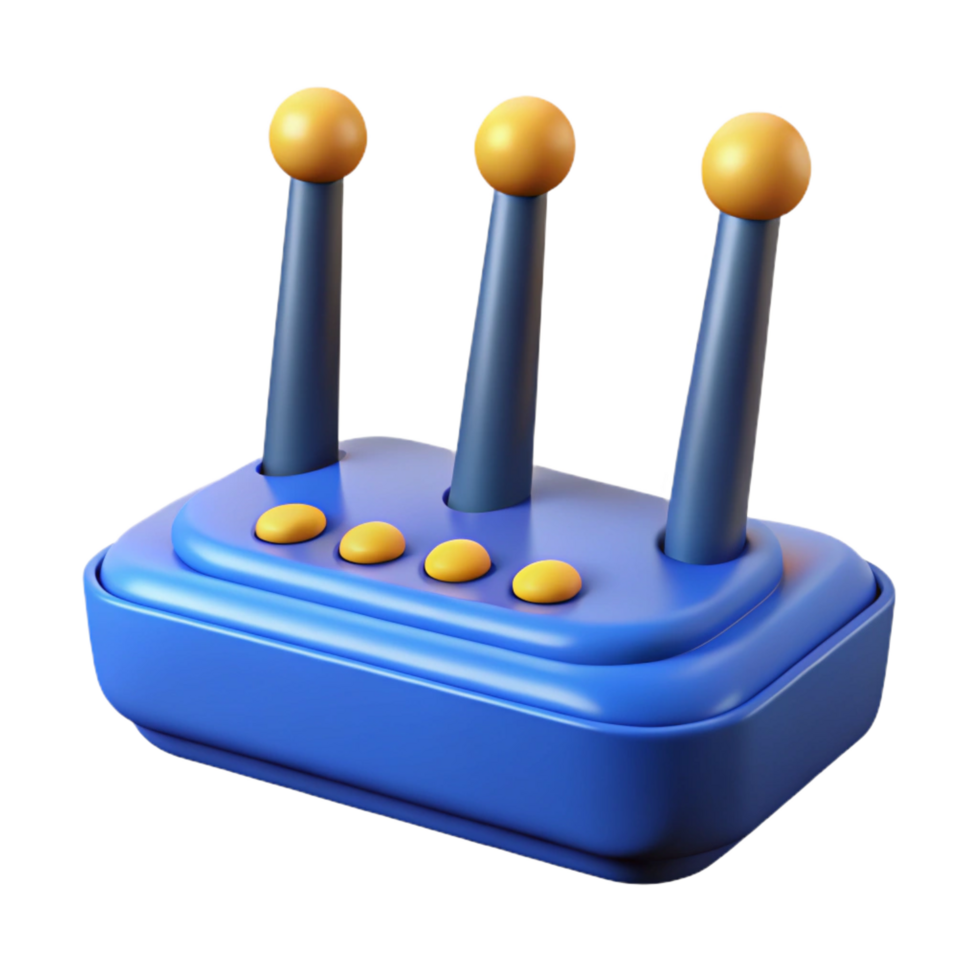 impressive energetic abstract A router, with multiple antennas with Transparent Background exclusive png