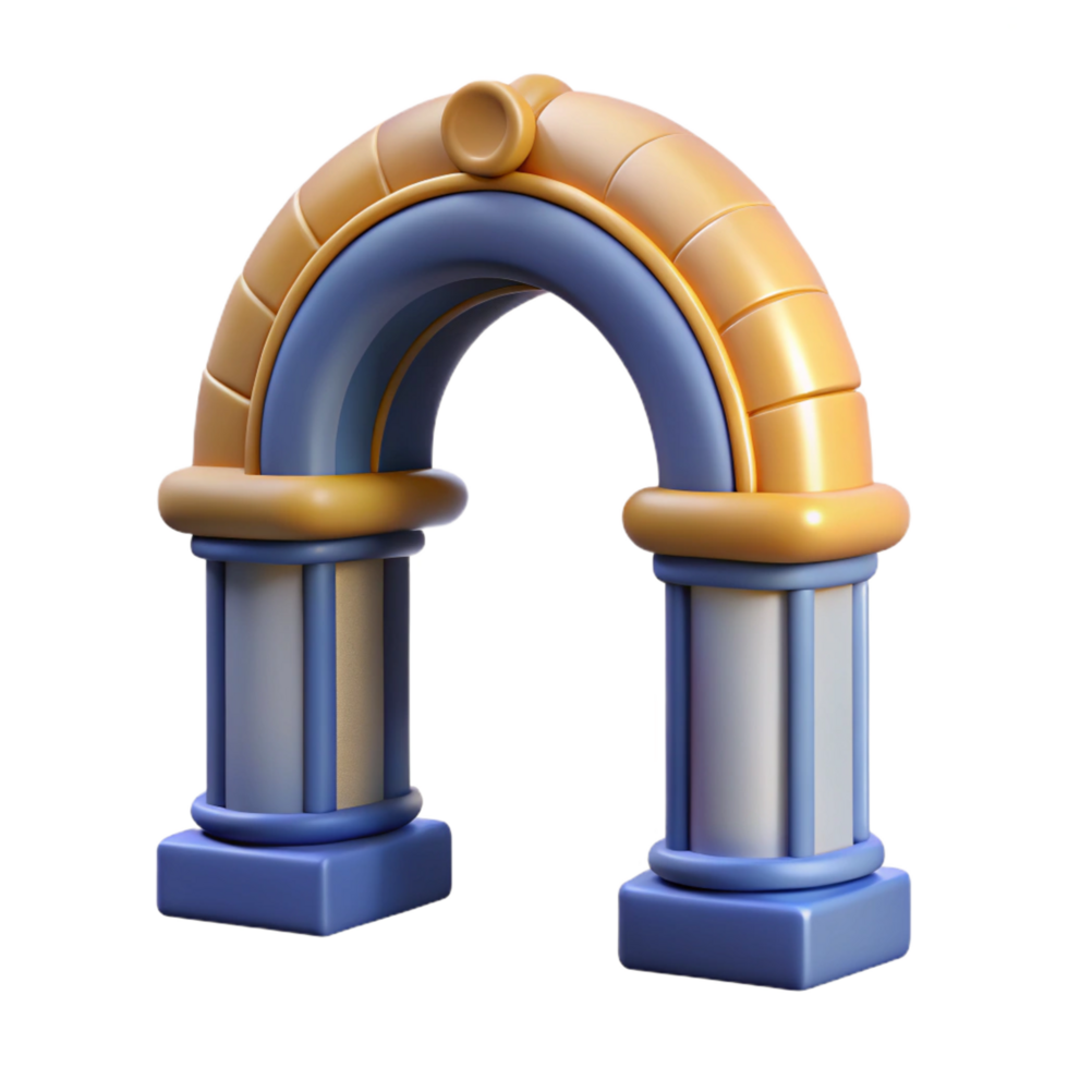 joyful captivating Archway keystone decorative element, with Transparent Background luxury png