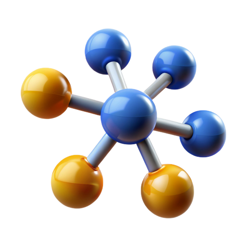 mesmerizing peaceful bohemian A stylized, abstract representation of a molecule with Transparent Background authentic png