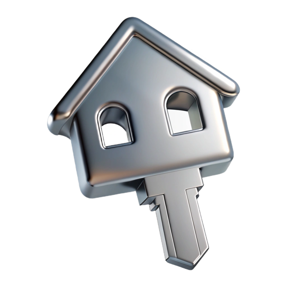 magnificent bohemian House key, metal key blank, with Transparent Background crisp png