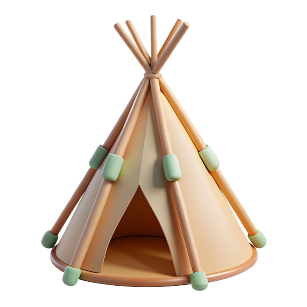 hypnotic acclaimed Teepee Native American dwelling frame with Transparent Background png