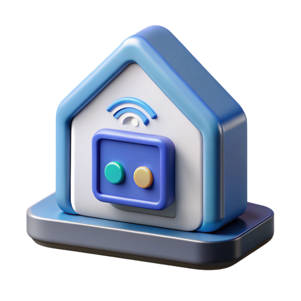 inspired tropical Smart home hub with touch screen display with Transparent Background high quality png