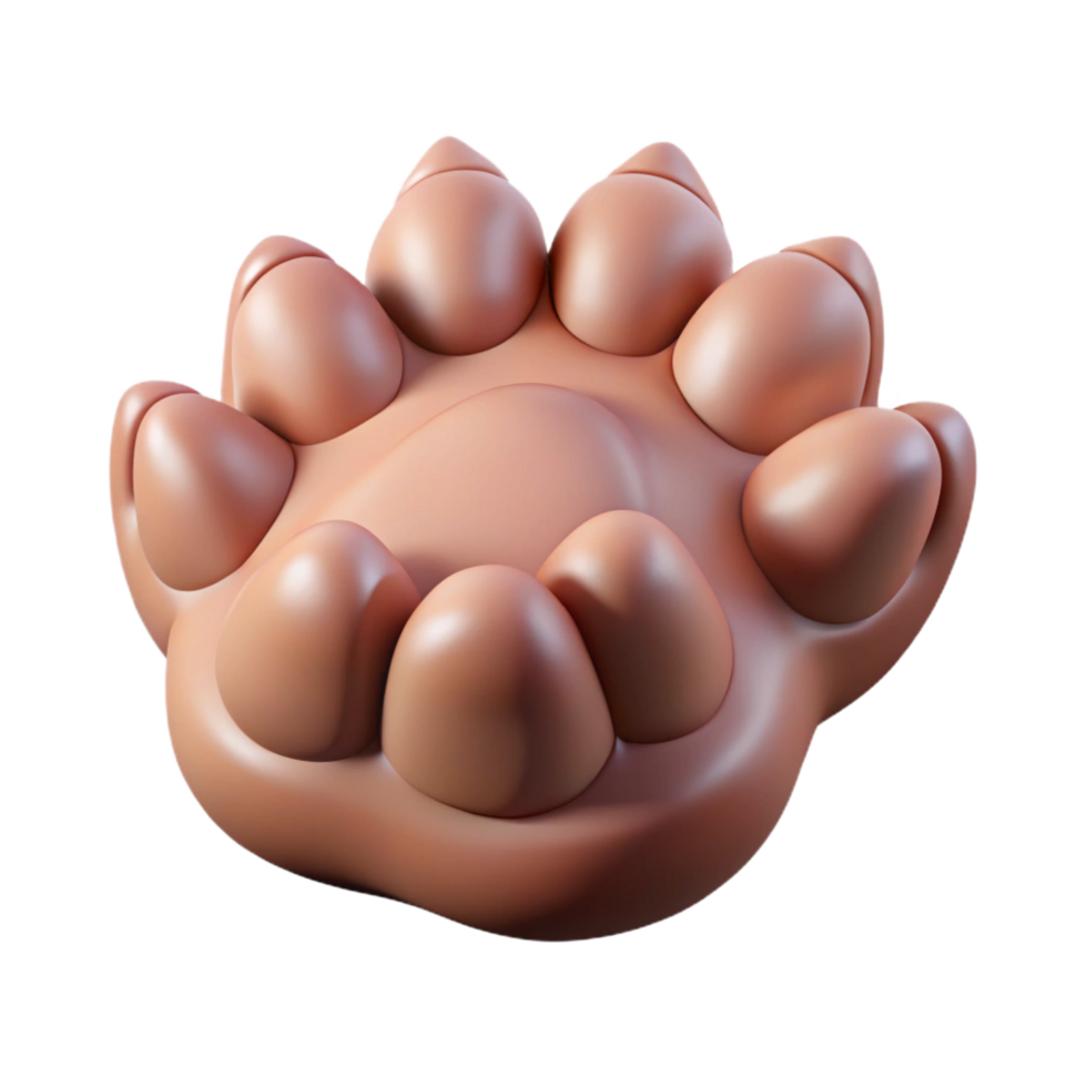 hypnotic unforgettable Concept art style, hyper-specific, isolated cutout of a single Sphinx paw, extended with Transparent Background png