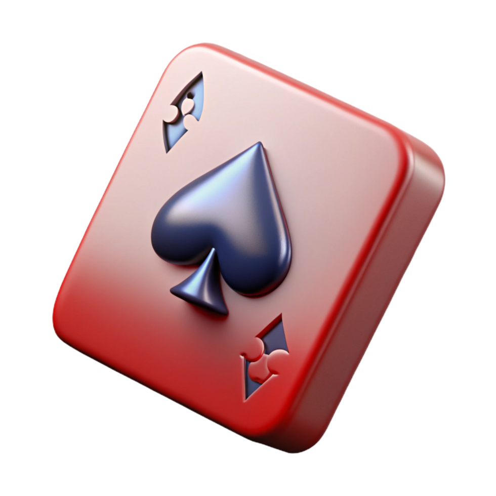 distinctive contemporary A single playing card, the Ace of Spades with Transparent Background exclusive png