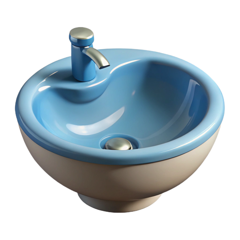 intense impressive Bathroom sink, porcelain material, with Transparent Background expertly shot png