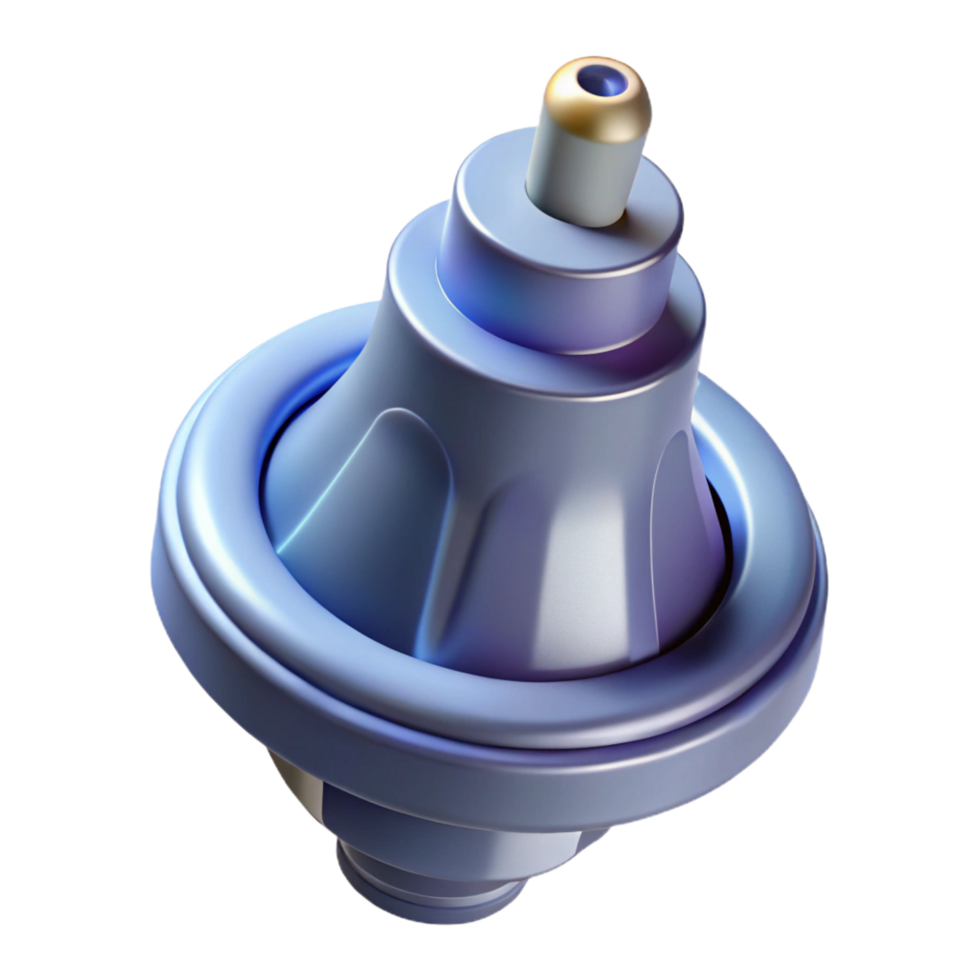 impressive ethereal bohemian Ultra-detailed, professional render of a single, advanced, D printer nozzle Isolated cutout with Transparent Background original png