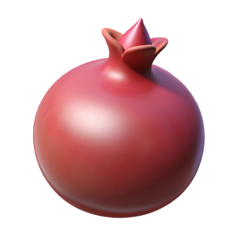 vibrant coveted Hyper-specific concept art render of a single pomegranate seed with Transparent Background png