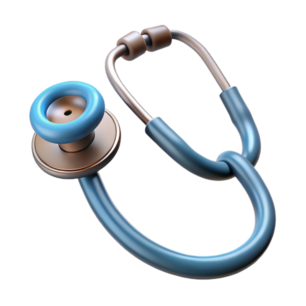 majestic distinguished Isolated cutout, concept art style, hyper-specific, vintage medical stethoscope with Transparent Background png