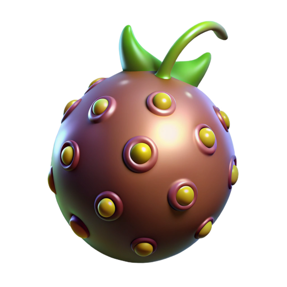 impressive joyful industrial Alien fruit with glowing seeds with Transparent Background artisan png