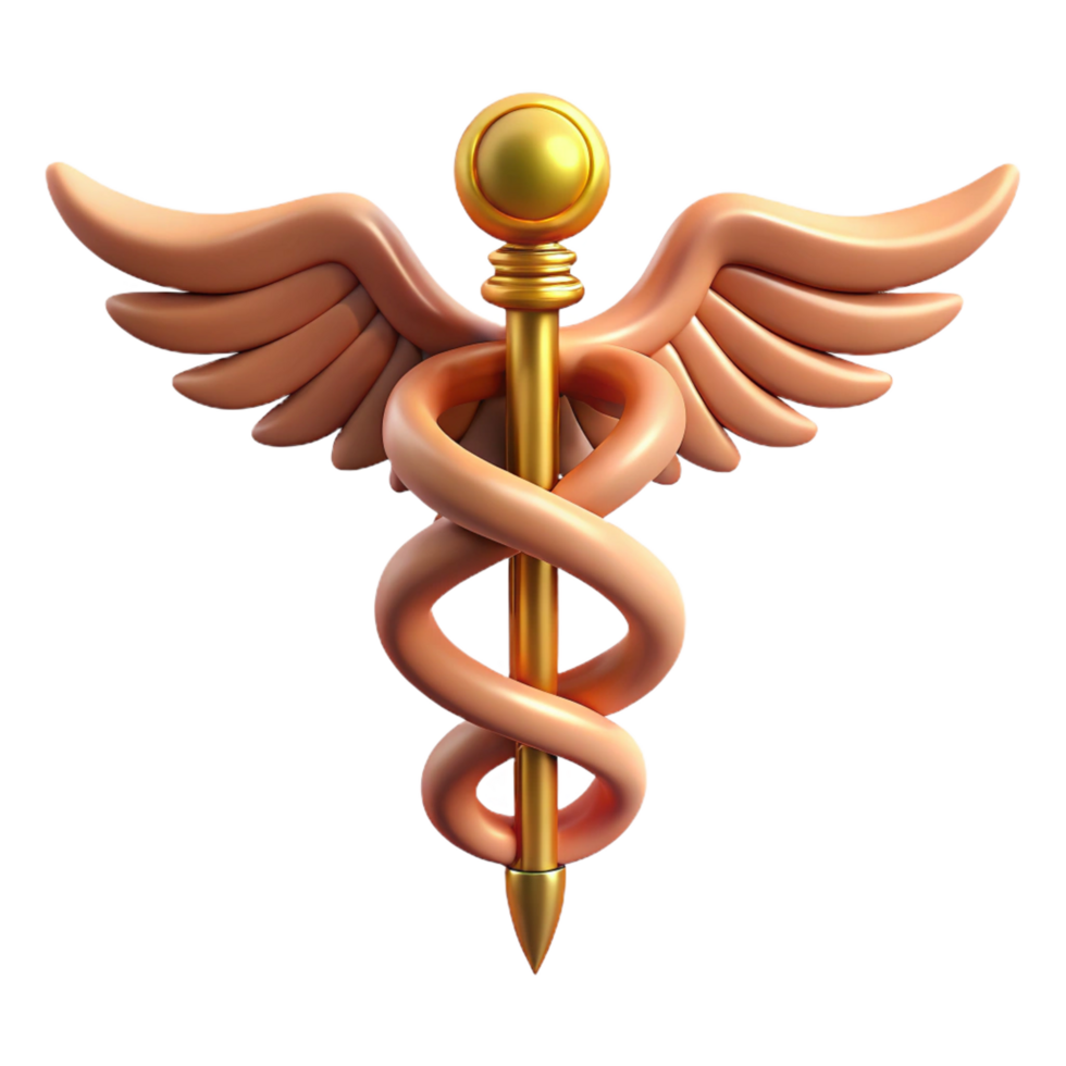 wonderful bohemian Caduceus, Hermes' staff, with Transparent Background elite png