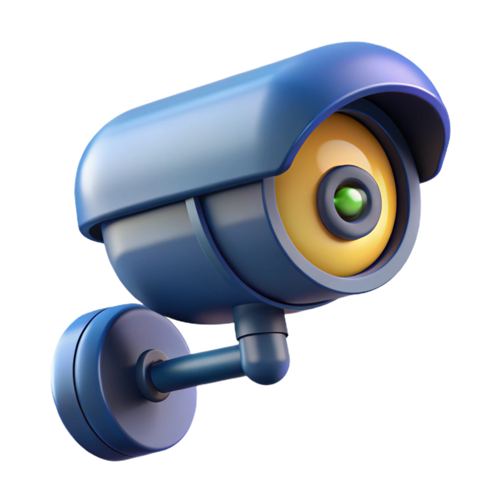 joyful exquisite Security camera with night vision enabled with Transparent Background high quality png